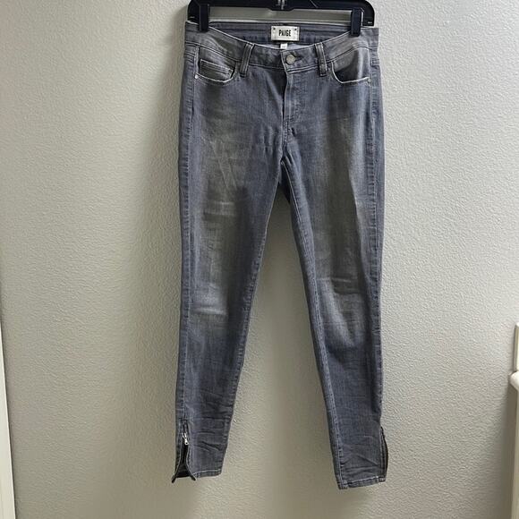 PAIGE Verdugo Ankle Side Zip Super Skinny Jeans Gray size 28 - Picture 14 of 14